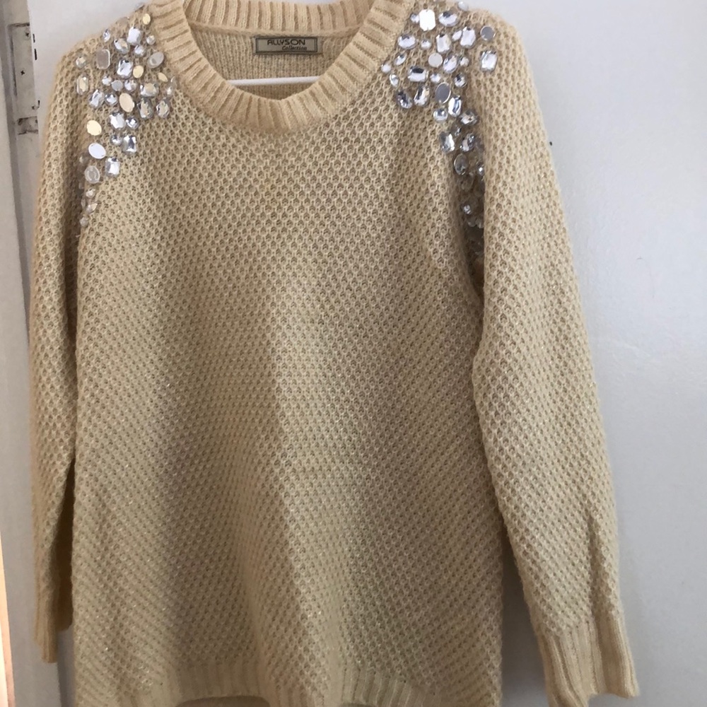 Studded knit sweater
